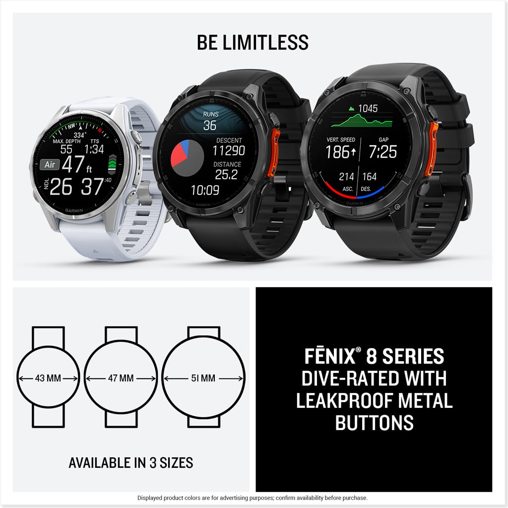 Garmin Fenix 8 Multisport GPS Smartwatch