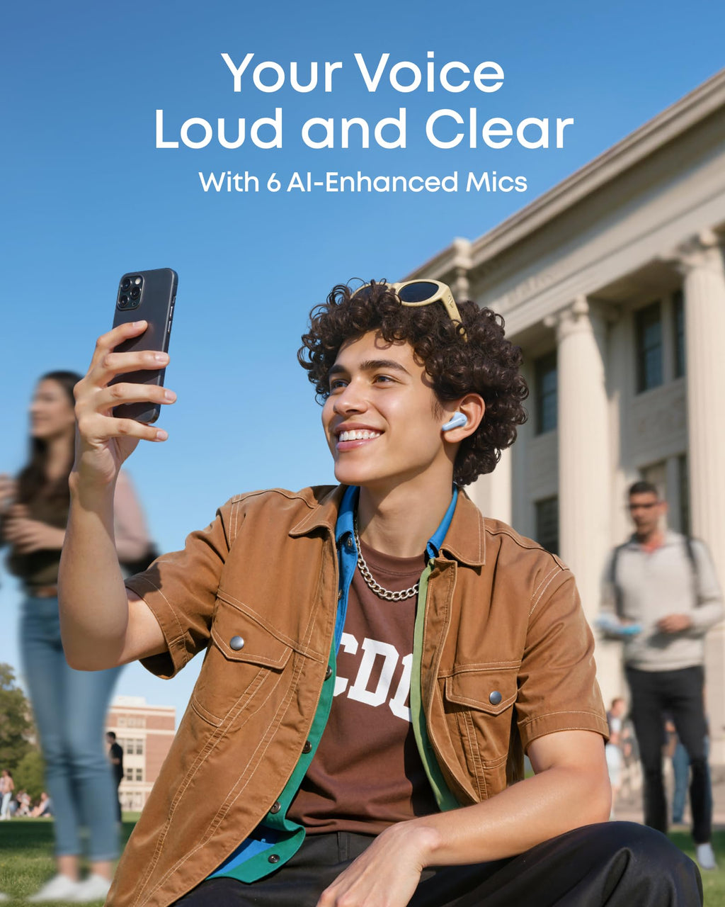 Soundcore P31i by Anker, Real-Time Adaptive Noise Cancelling, Hi-Res Sound, Translation Earbuds, 50H Playtime, Wireless Earbuds, Bluetooth Earphones, Spatial Audio, Fast Charging, IP55 (Black)
