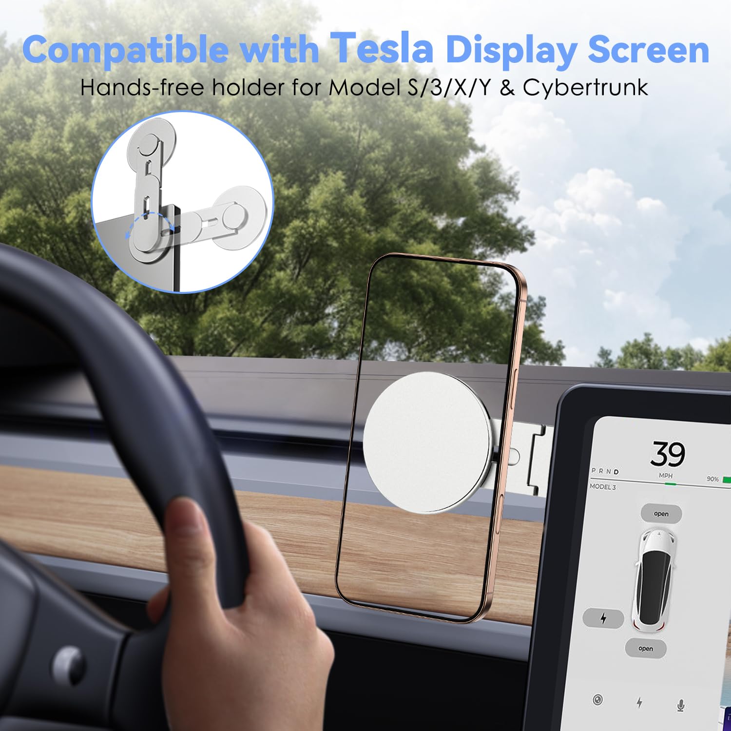 CloudValley Magnetic Laptop Phone Holder