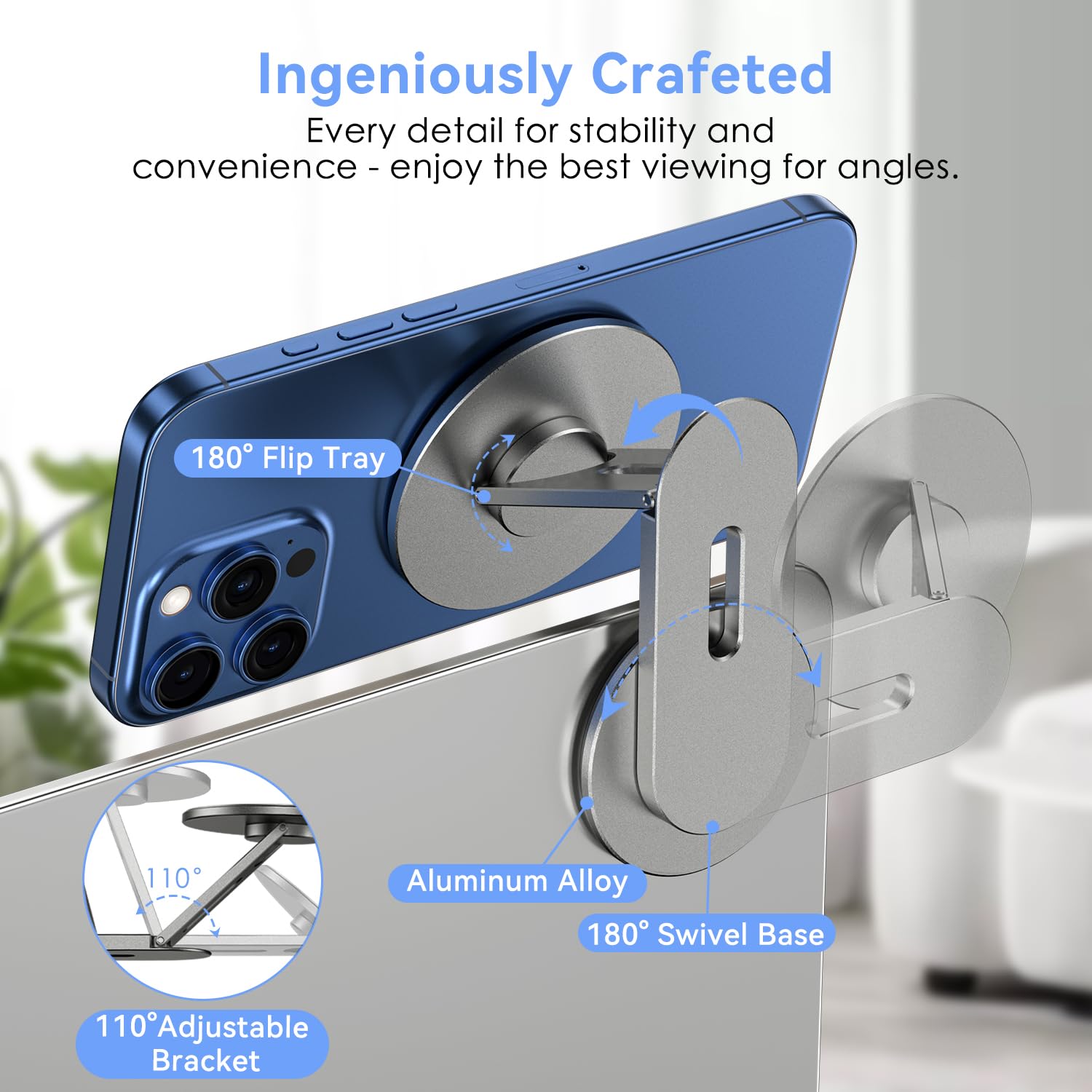CloudValley Magnetic Laptop Phone Holder