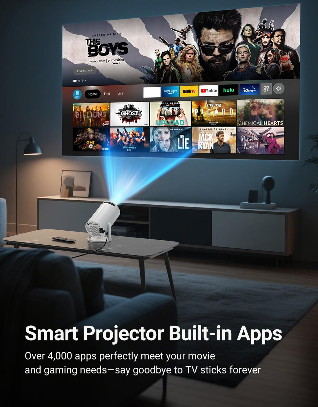 Mini Projector with WiFi & Bluetooth — Native 720P HD