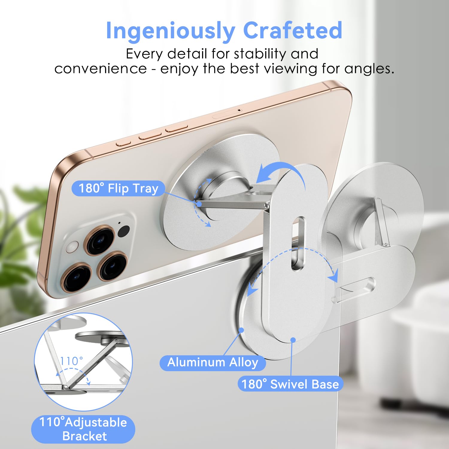 CloudValley Magnetic Laptop Phone Holder
