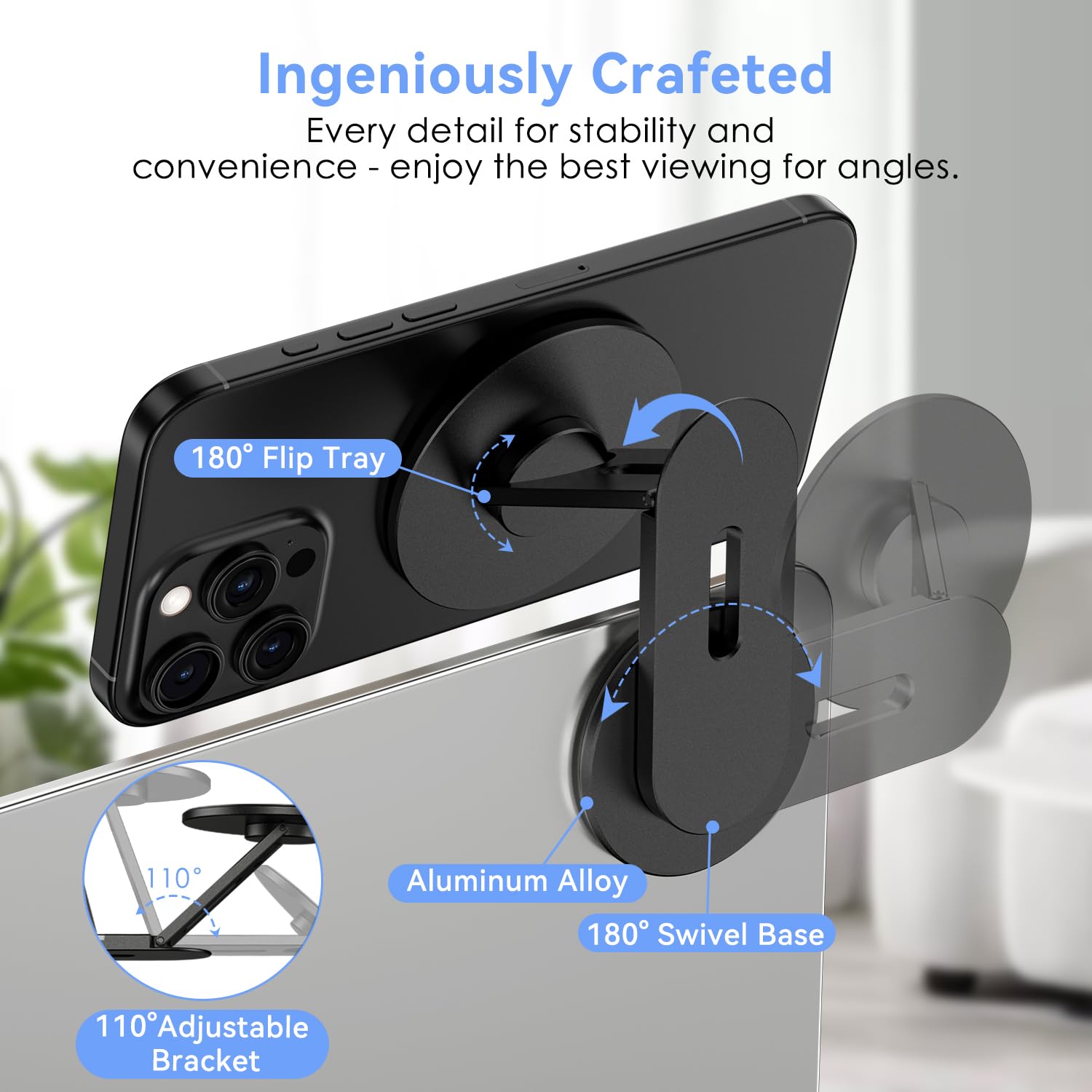 CloudValley Magnetic Laptop Phone Holder